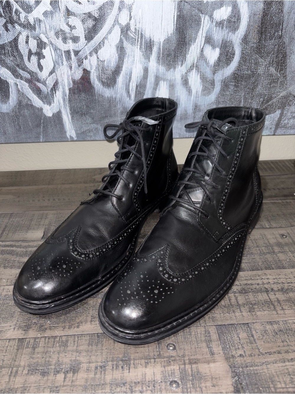 Men's Cole Haan Air Colton LEATHER Wingtip Ankle BOOTS 12M - Picture 1 of 13